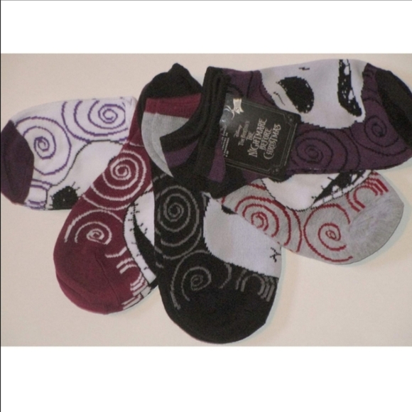 Disney Nightmare Before Christmas Jack Skellington Ankle 5 Pack Socks Unisex - Picture 1 of 5